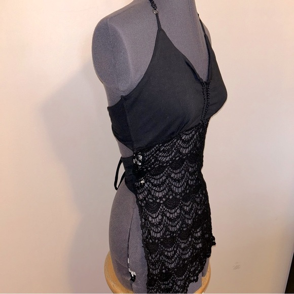 Bolli Imports festival Cut out lace Boho Shambhala backless halter top - Picture 8 of 12